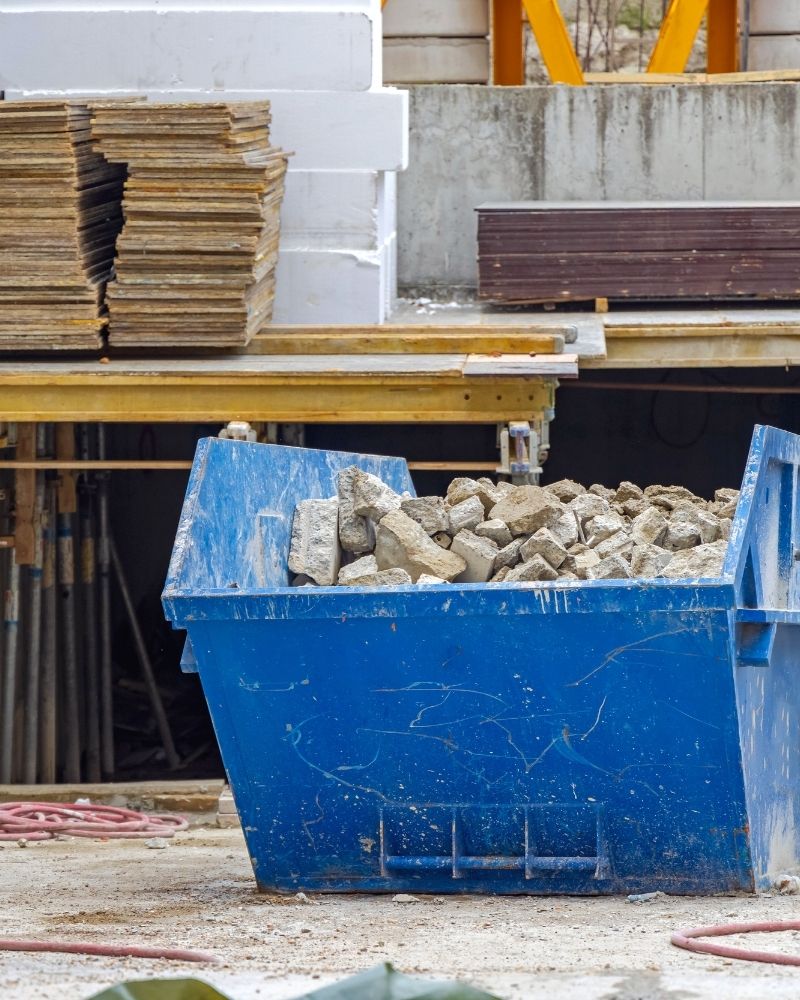 dumpster for construction site clean up