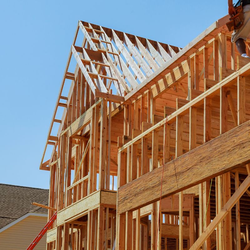 framing up a new construction home in San Antonio