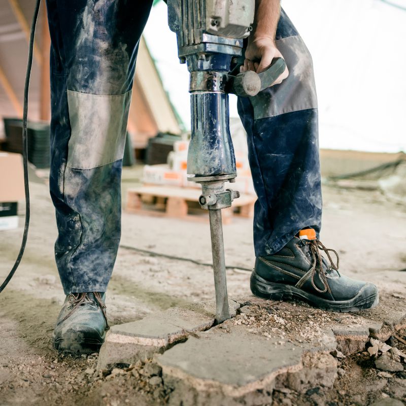 using a jackhammer for light demolition services in San Antonio